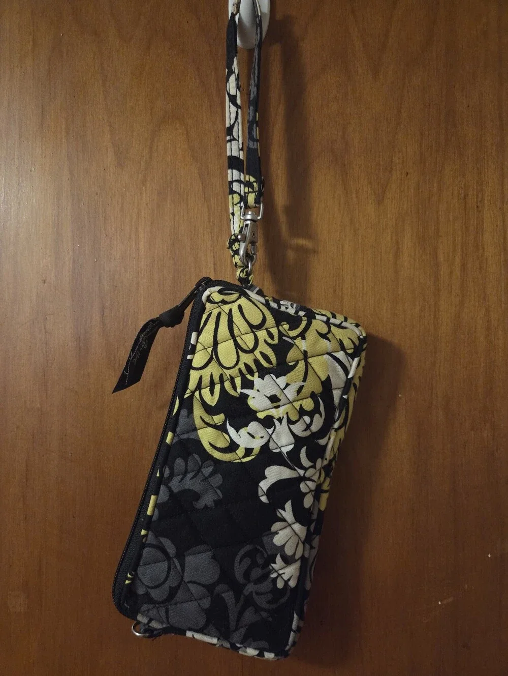 Vera Bradley Black & White Floral Wristlet Phone Case